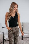 Dulcia Ribbed Bodysuit - Black
