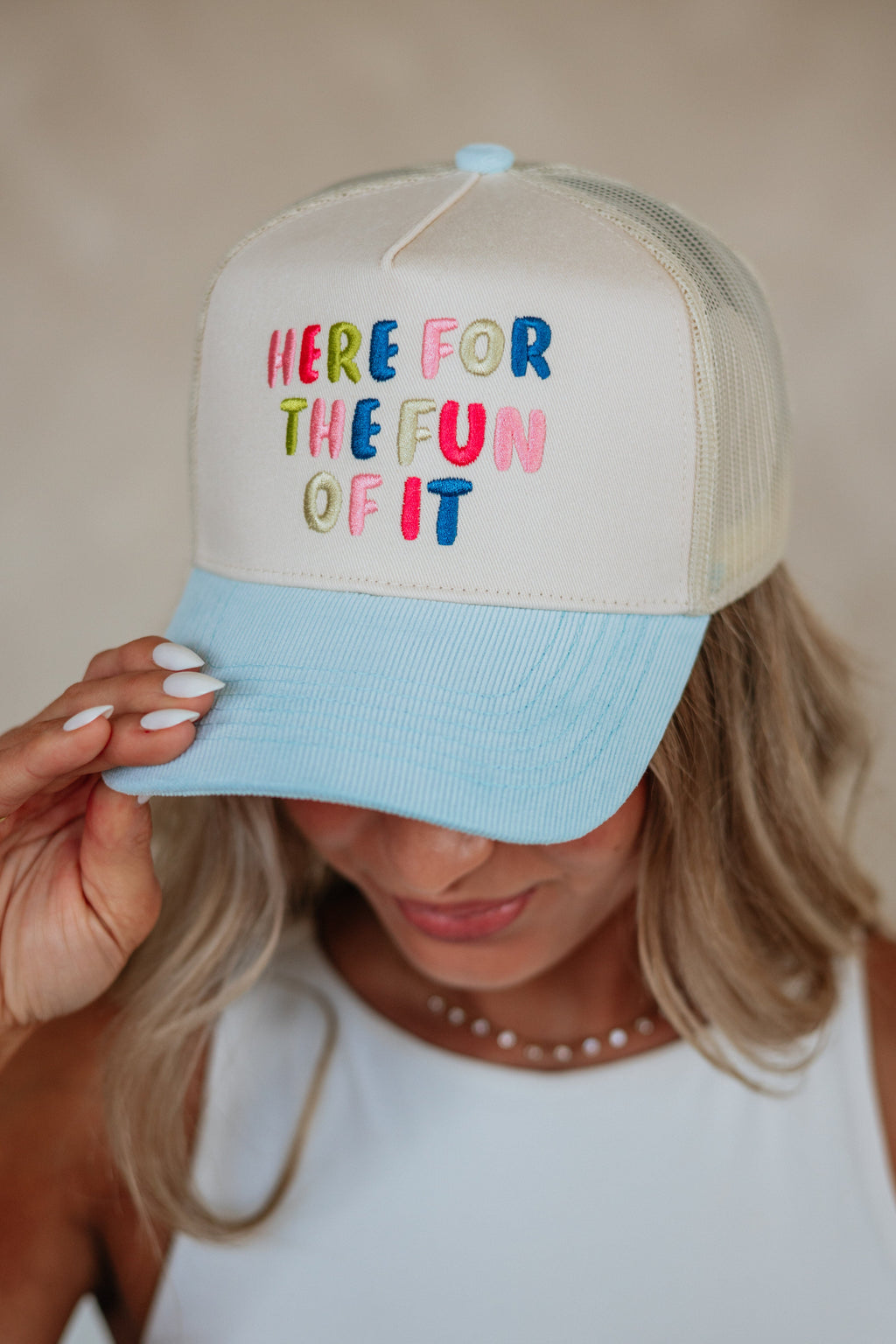Here For The Fun Of It Trucker Hat