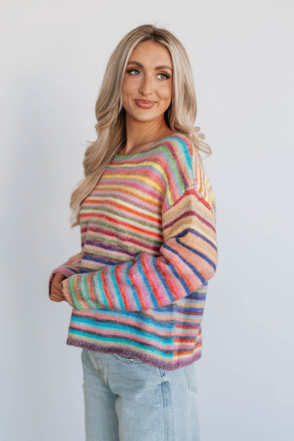 Hilarie Striped Sweater