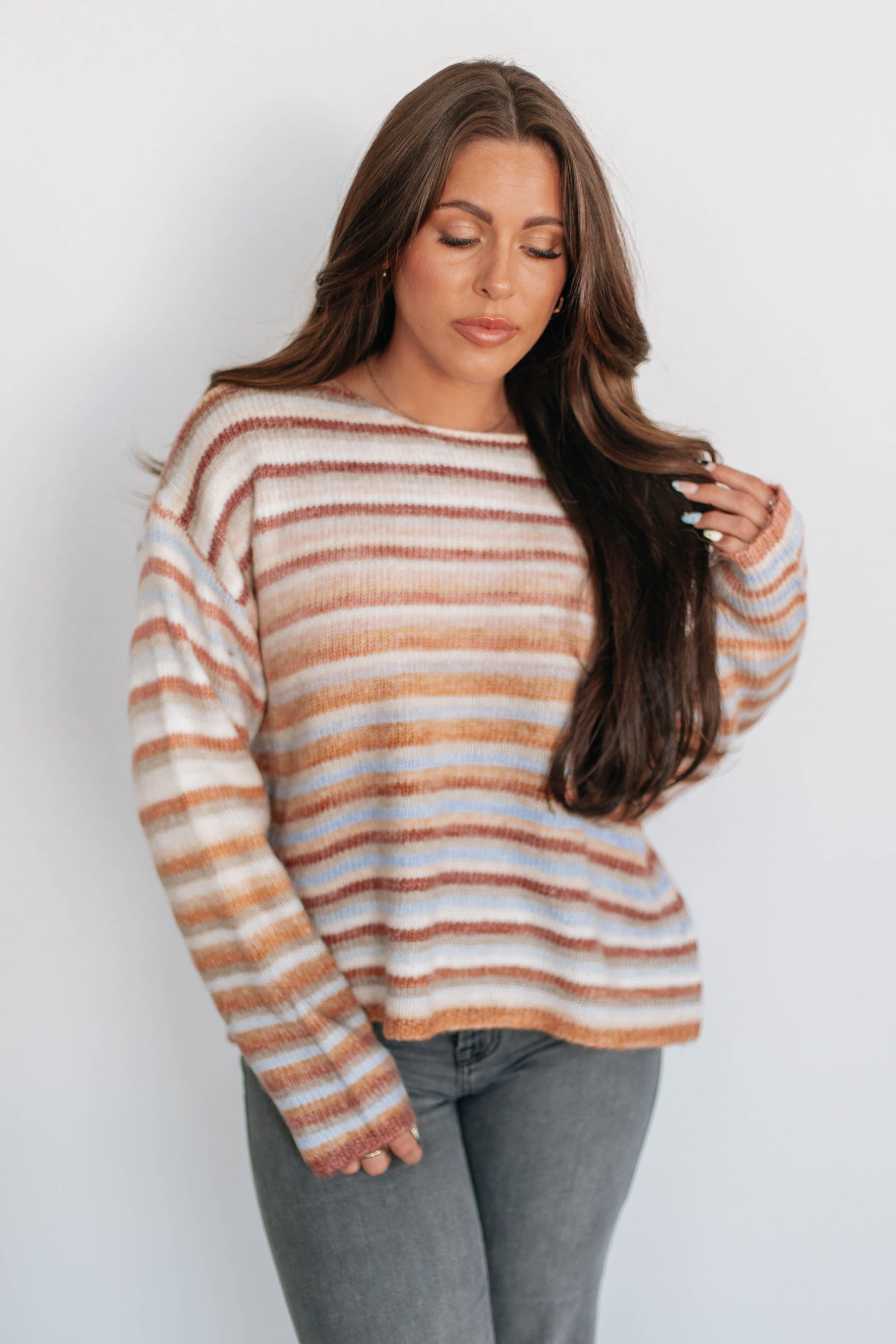 Hilarie Striped Sweater