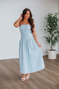 Lindsey Striped Linen Dress