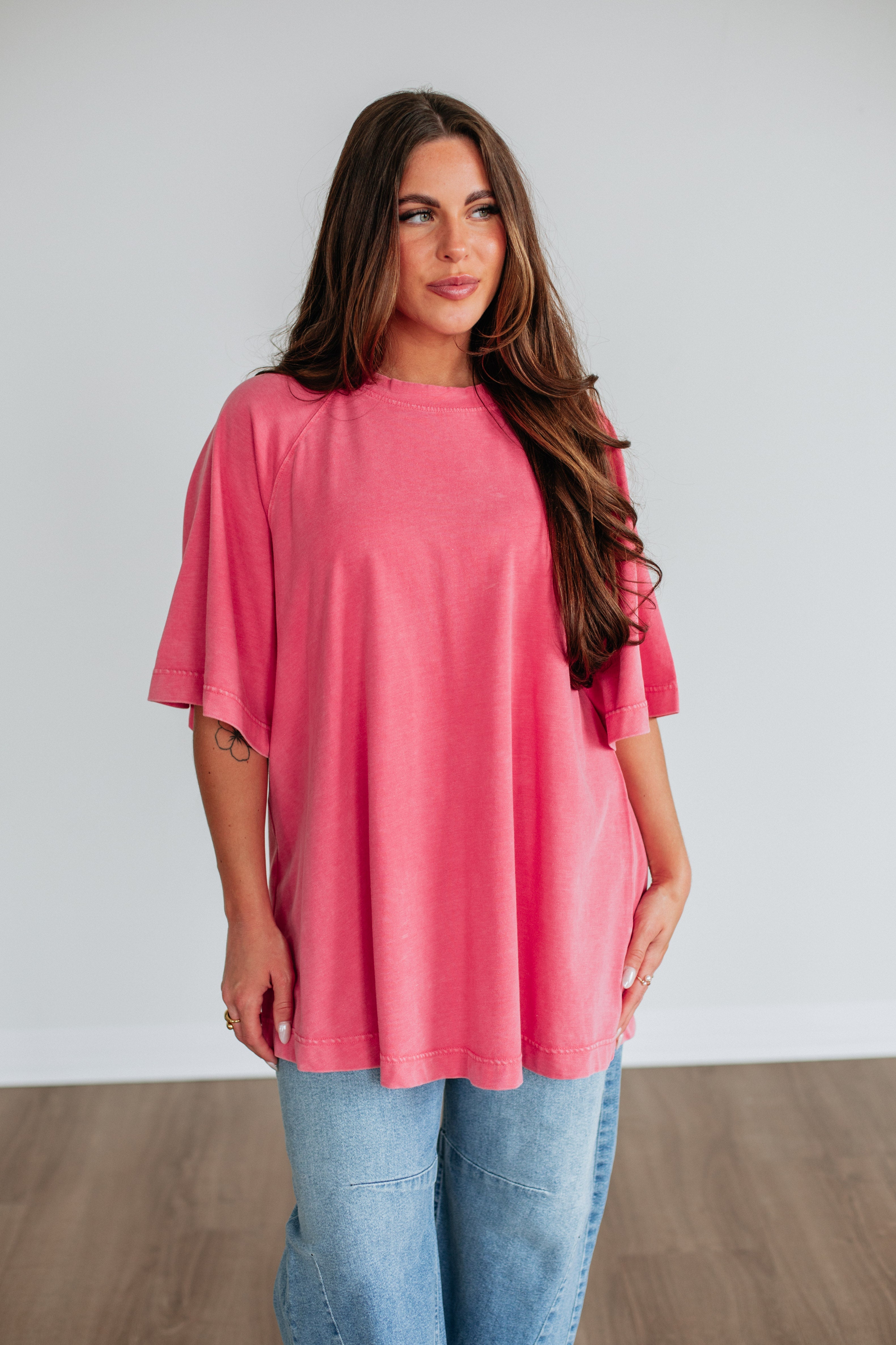 Skylen Oversized Tee - Strawberry