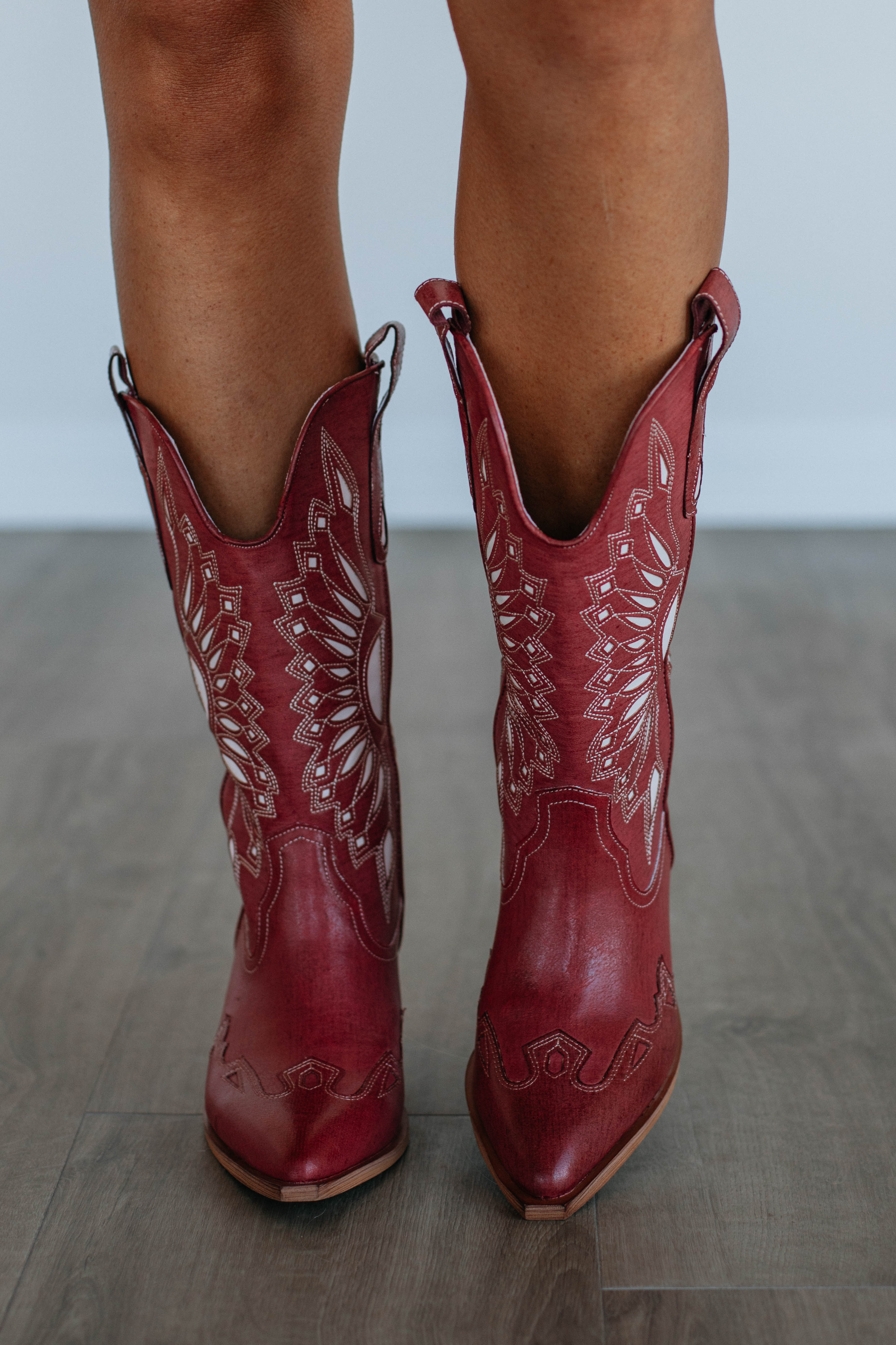 Someone Else's Problem Cowgirl Boots - Ruby