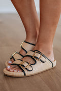 One Step Closer Sandals - Black Mix