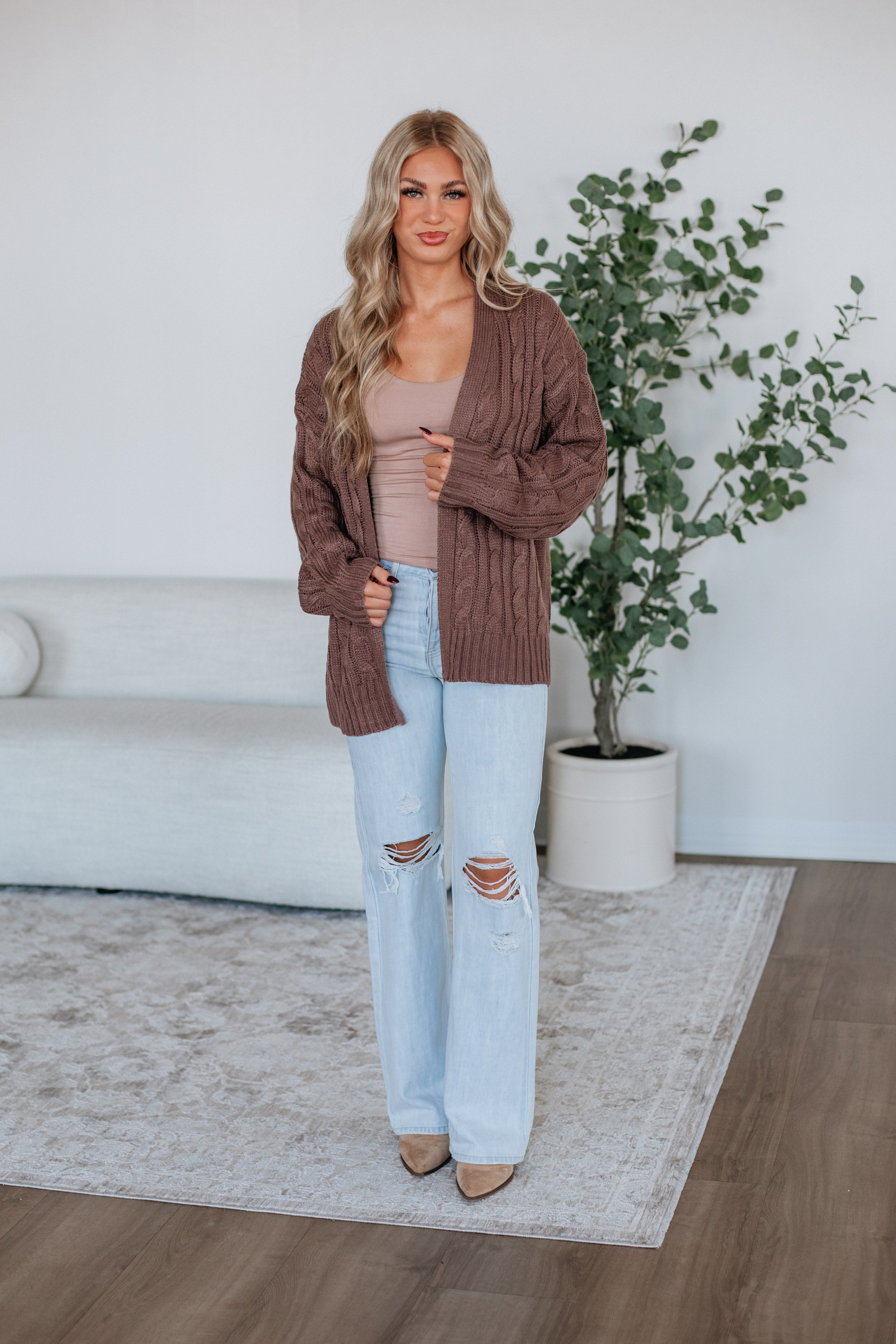 Shelly Cable Knit Cardigan
